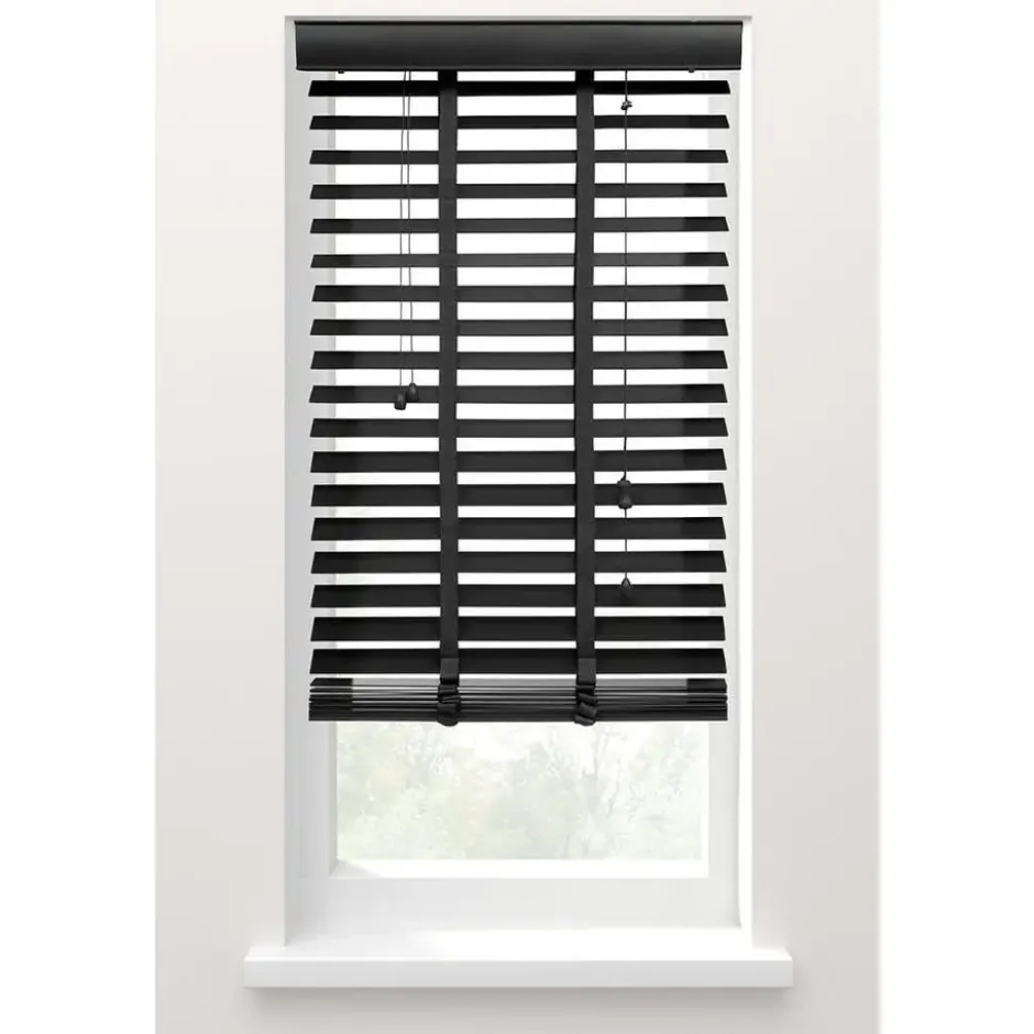 Fenstr jaloezie hout 50 mm zwart - 60x180 cm