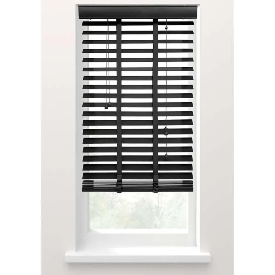 Fenstr jaloezie hout 50 mm zwart - 160x220 cm