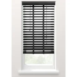 Fenstr jaloezie hout 50 mm zwart - 80x220 cm