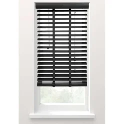 Fenstr jaloezie hout 50 mm zwart - 160x180 cm