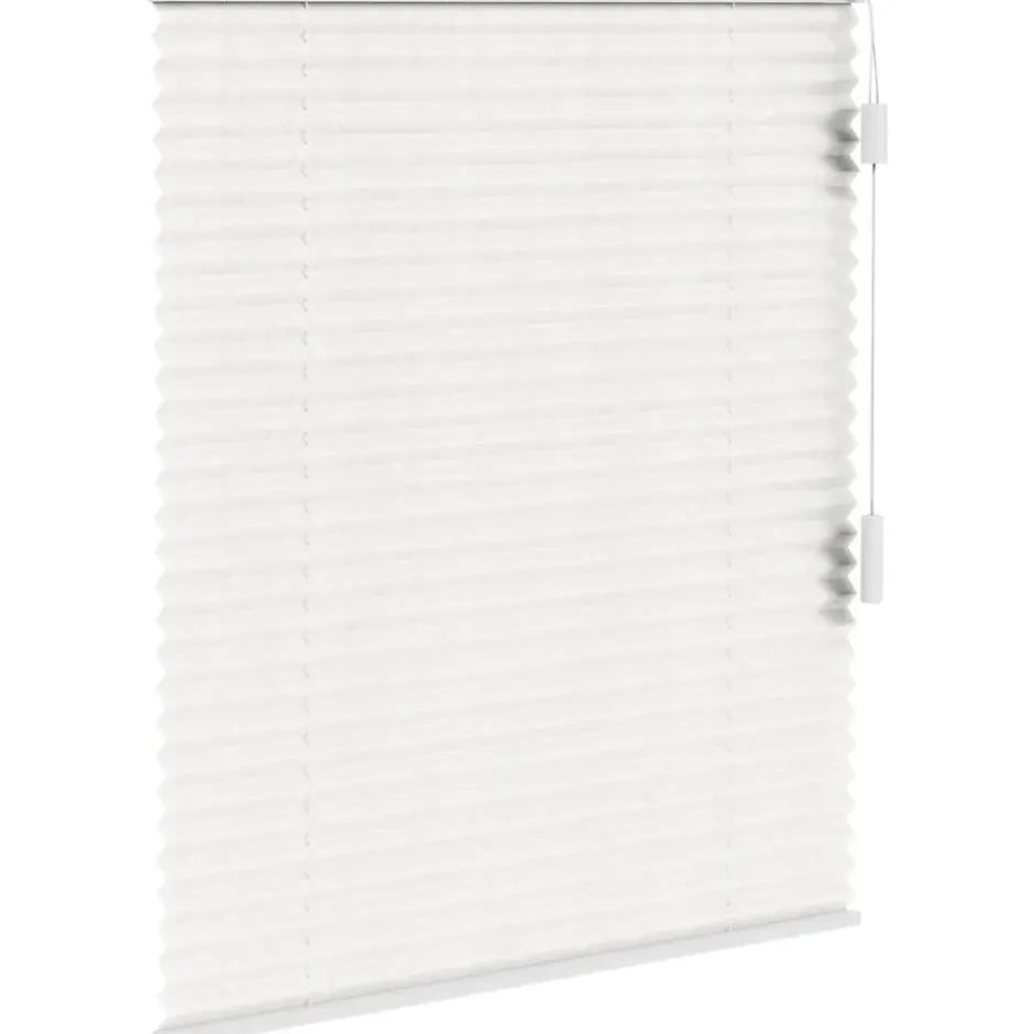 Fenstr plisségordijn Lille enkel 20mm transparant - wit (10320)