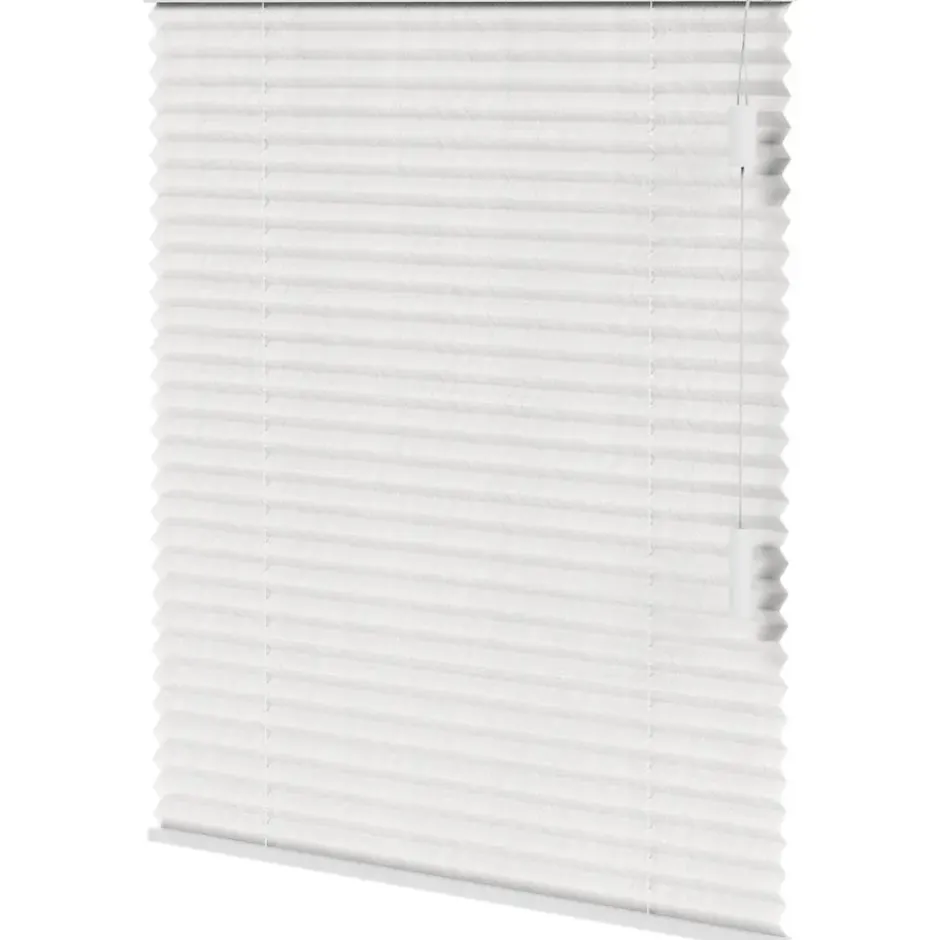 Fenstr plisségordijn Lille enkel 20mm transparant - wit (10320)