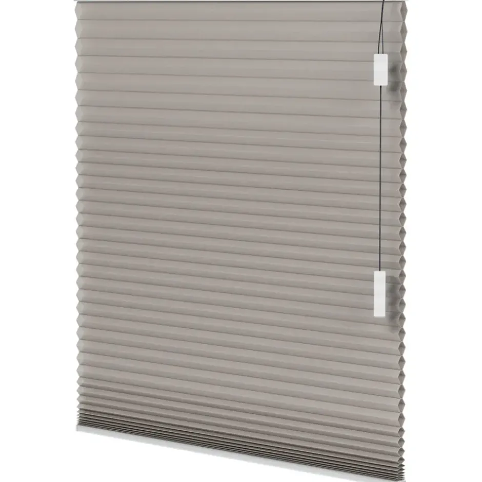Fenstr plisségordijn Montreal dubbel 25mm lichtdoorlatend - taupe (30019)