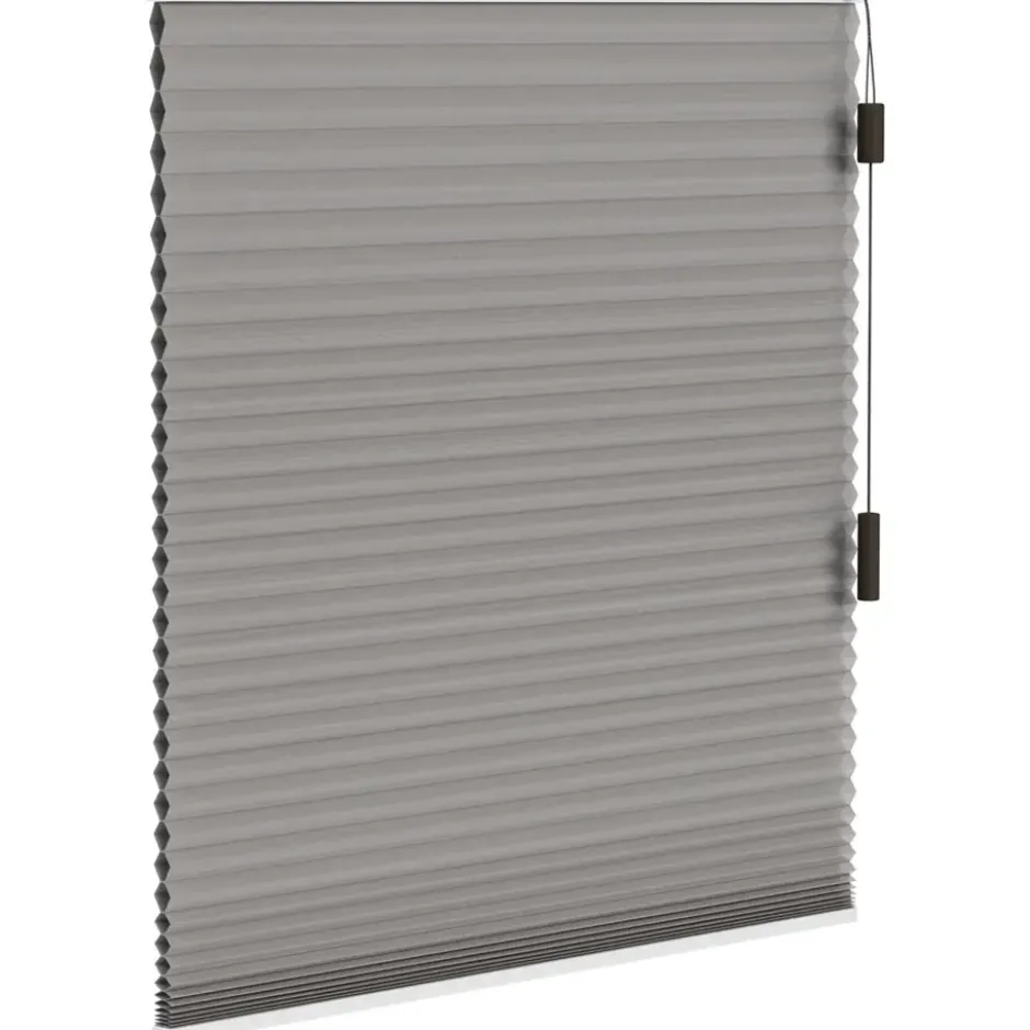 Fenstr plisségordijn Toronto dubbel 25mm lichtdoorlatend - taupe (30018)