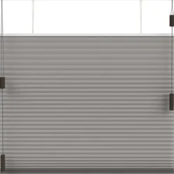 Fenstr plisségordijn Toronto dubbel 25mm lichtdoorlatend - taupe (30018)
