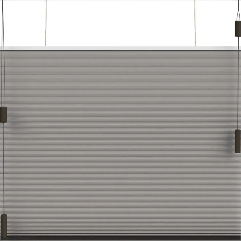 Fenstr plisségordijn Toronto dubbel 25mm lichtdoorlatend - taupe (30018)
