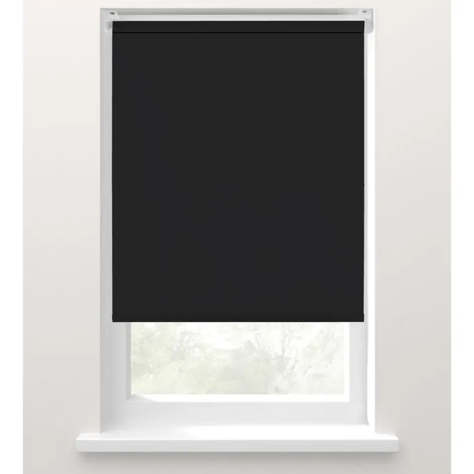 Fenstr rolgordijn lichtdoorlatend zwart - 150x190 cm
