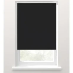 Fenstr rolgordijn lichtdoorlatend zwart - 60x190 cm