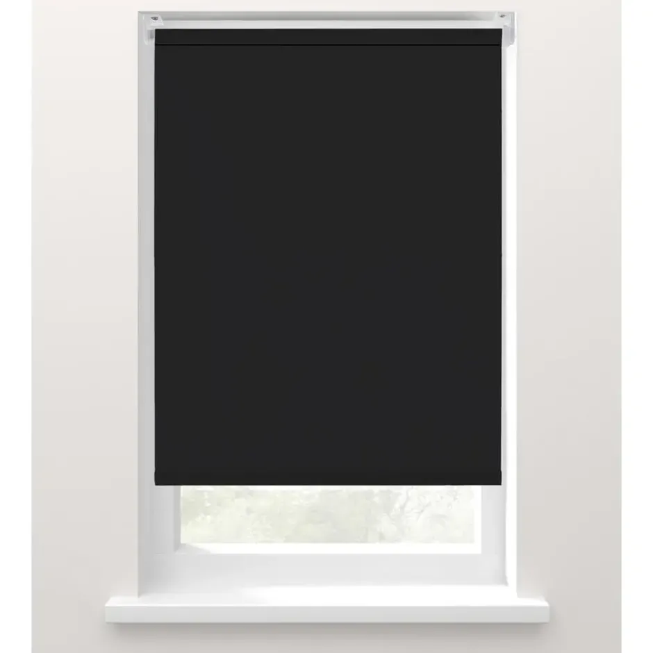 Fenstr rolgordijn verduisterend zwart - 120x190 cm