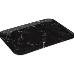 5Five Dienblad/serveer tray Marble - Melamine - zwart -33 x 43 cm