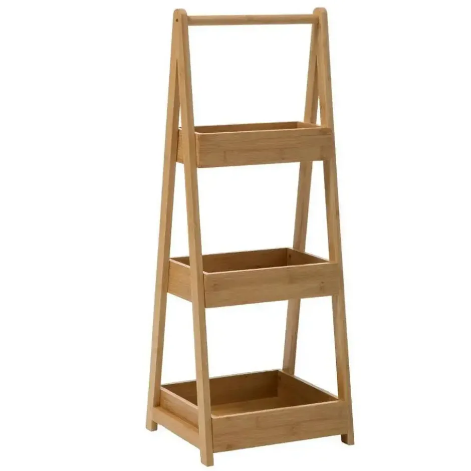 5Five Doucherekje/badkamerrekje - bamboe - 3 lagen - 30 x 78 cm