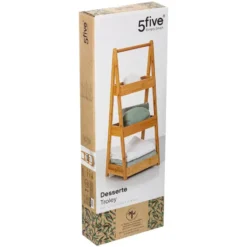 5Five Doucherekje/badkamerrekje - bamboe - 3 lagen - 30 x 78 cm