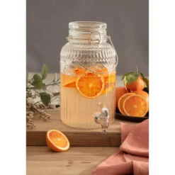 5Five Drank/water/sap dispenser Marbella - 3.8 Liter - deco glas