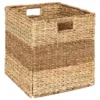 5Five gevlochten opbergmand met handvaten - 38 x 38 x 38 cm