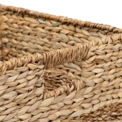 5Five gevlochten opbergmand met handvaten - 38 x 38 x 38 cm