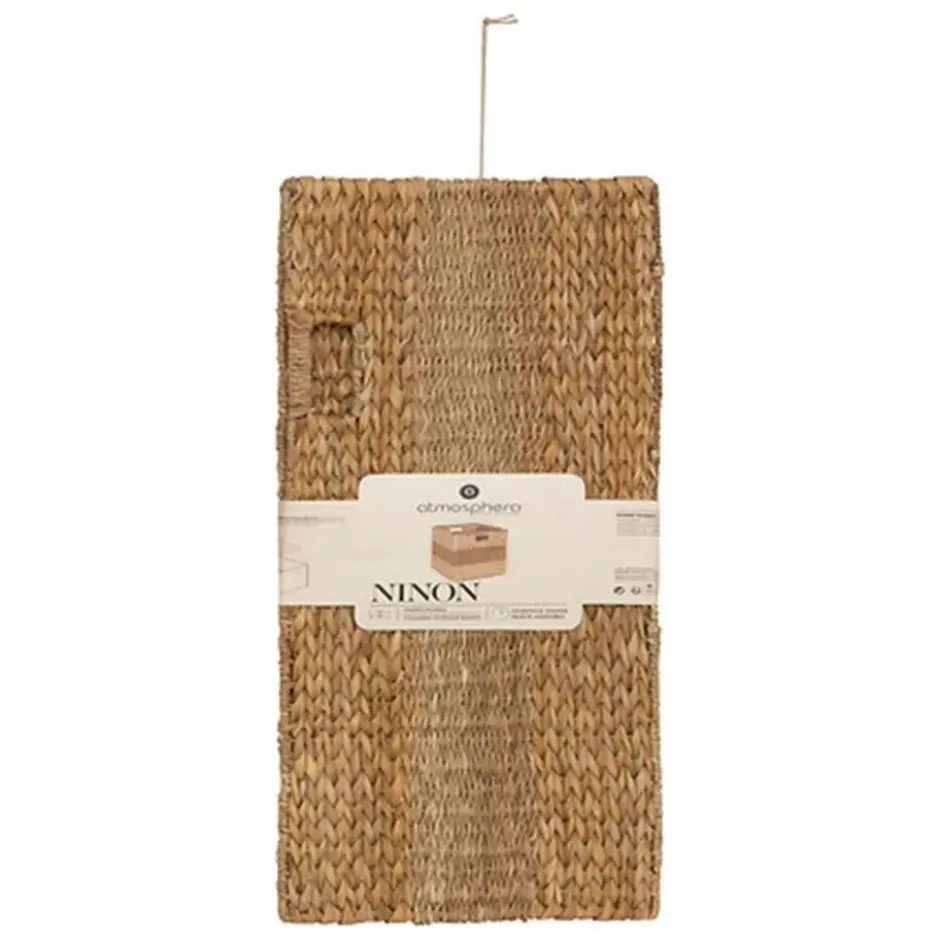 5Five gevlochten opbergmand met handvaten - 38 x 38 x 38 cm