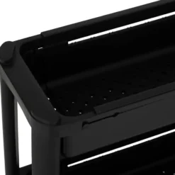 5Five Keuken/badkamer trolley 4 laags - 37 x 15 x 79 cm - zwart