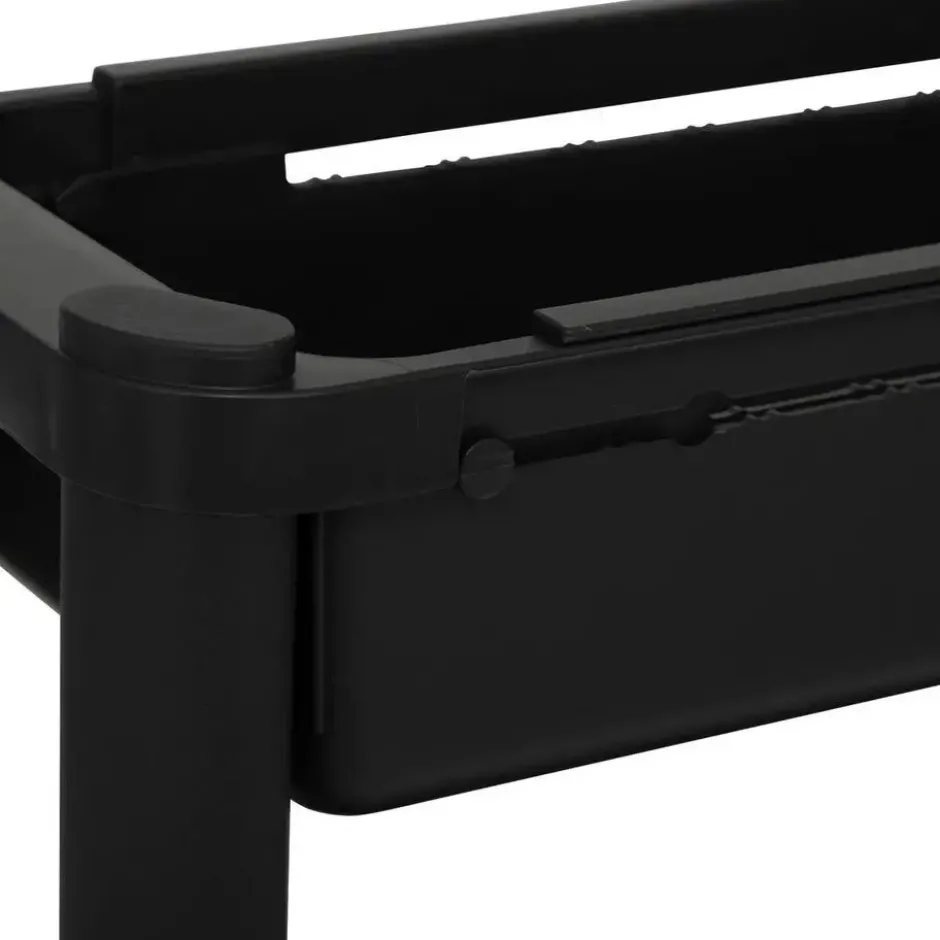 5Five Keuken/badkamer trolley 4 laags - 37 x 15 x 79 cm - zwart