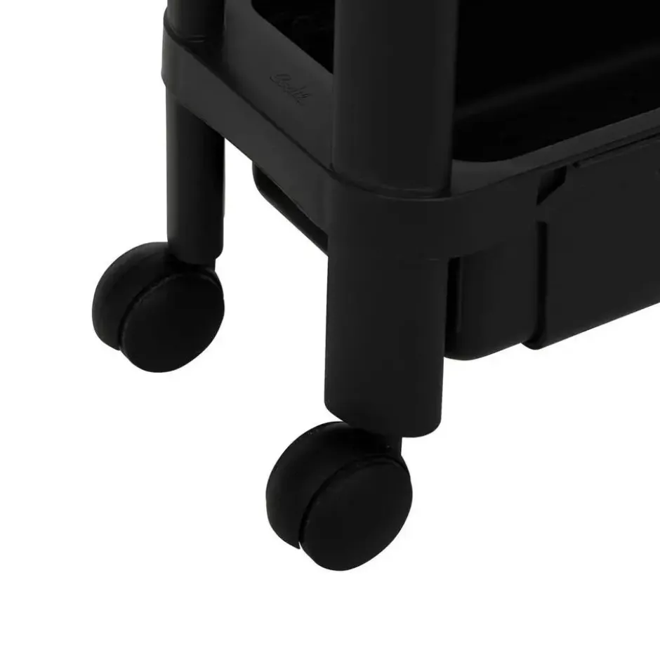 5Five Keuken/badkamer trolley 4 laags - 37 x 15 x 79 cm - zwart