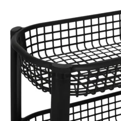5Five Keuken/badkamer trolley 4 laags - 46 x 25 x 79 cm - zwart