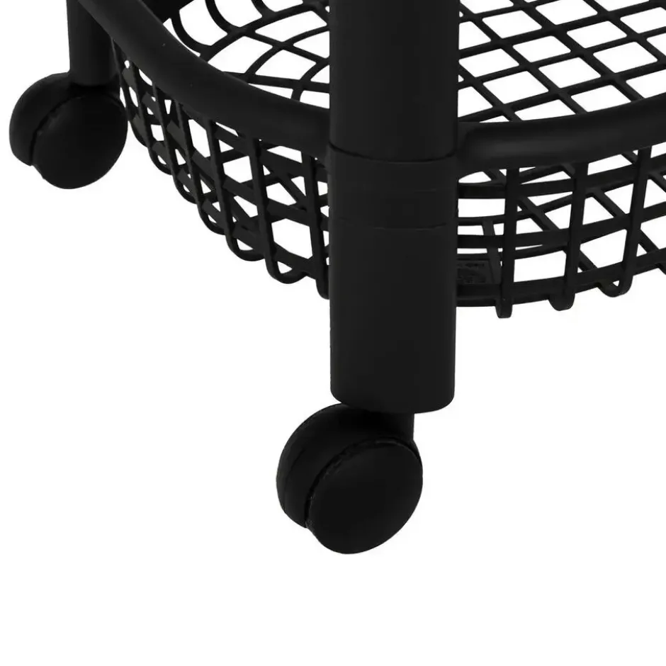 5Five Keuken/badkamer trolley 4 laags - 46 x 25 x 79 cm - zwart