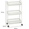 5Five Keukentrolley - beige - mesh metaal - 80 x 47 x 27 cm