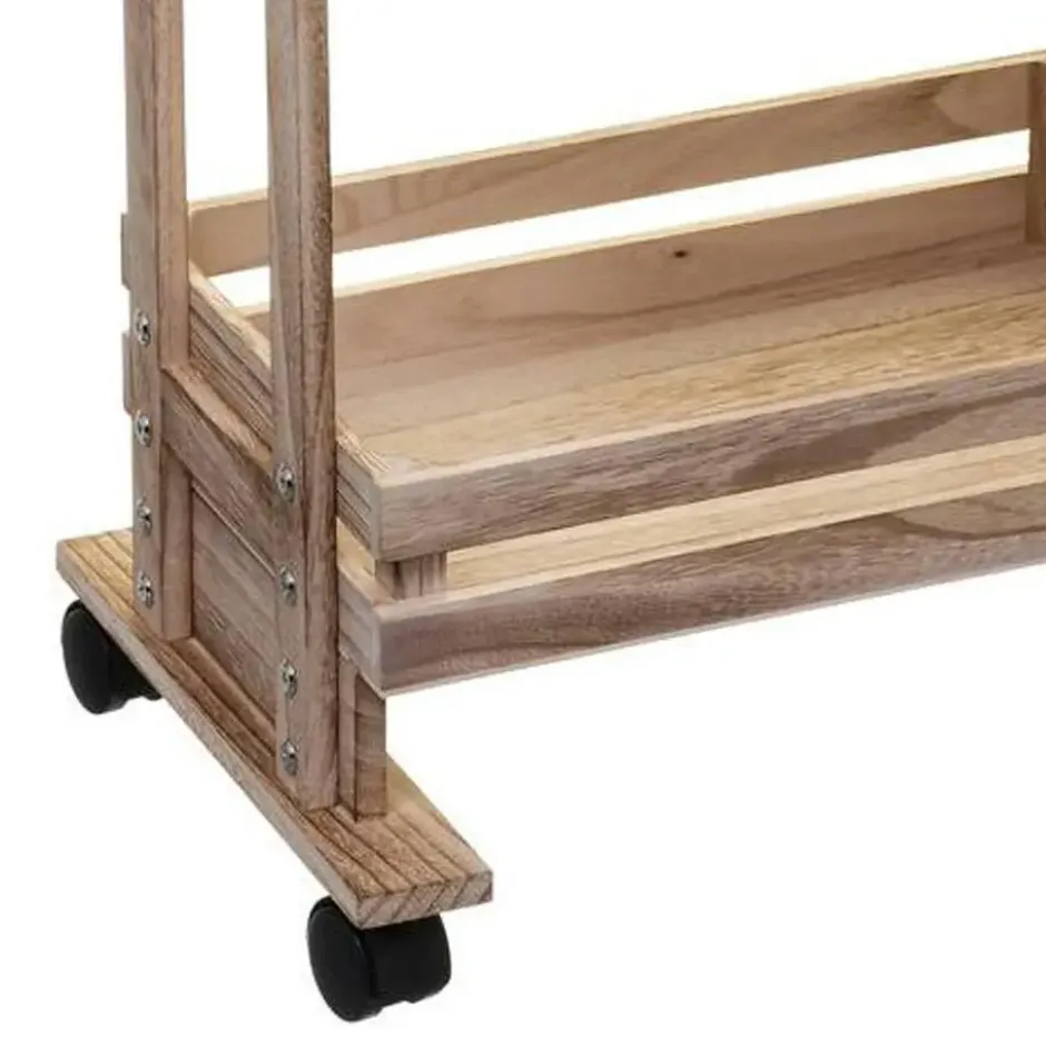 5Five Keukentrolley/kast - bruin - hout - 82 x 42 x 30 cm - 3 niveaus - fruitkis