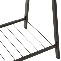 5Five Kledingrek met dubbele stang - rvs - zwart - 98x42x145 cm