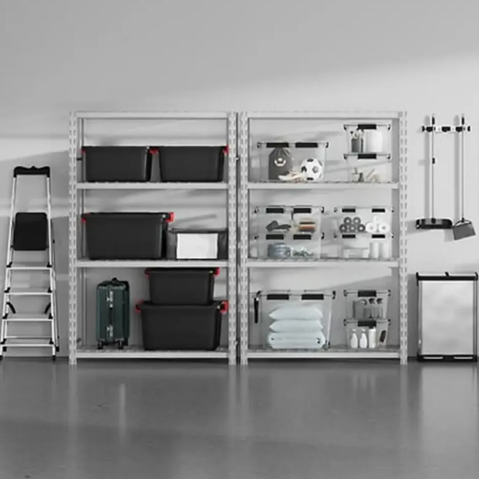 5Five opbergbox/opbergkrat - 100 Liter - zwart - kunststof