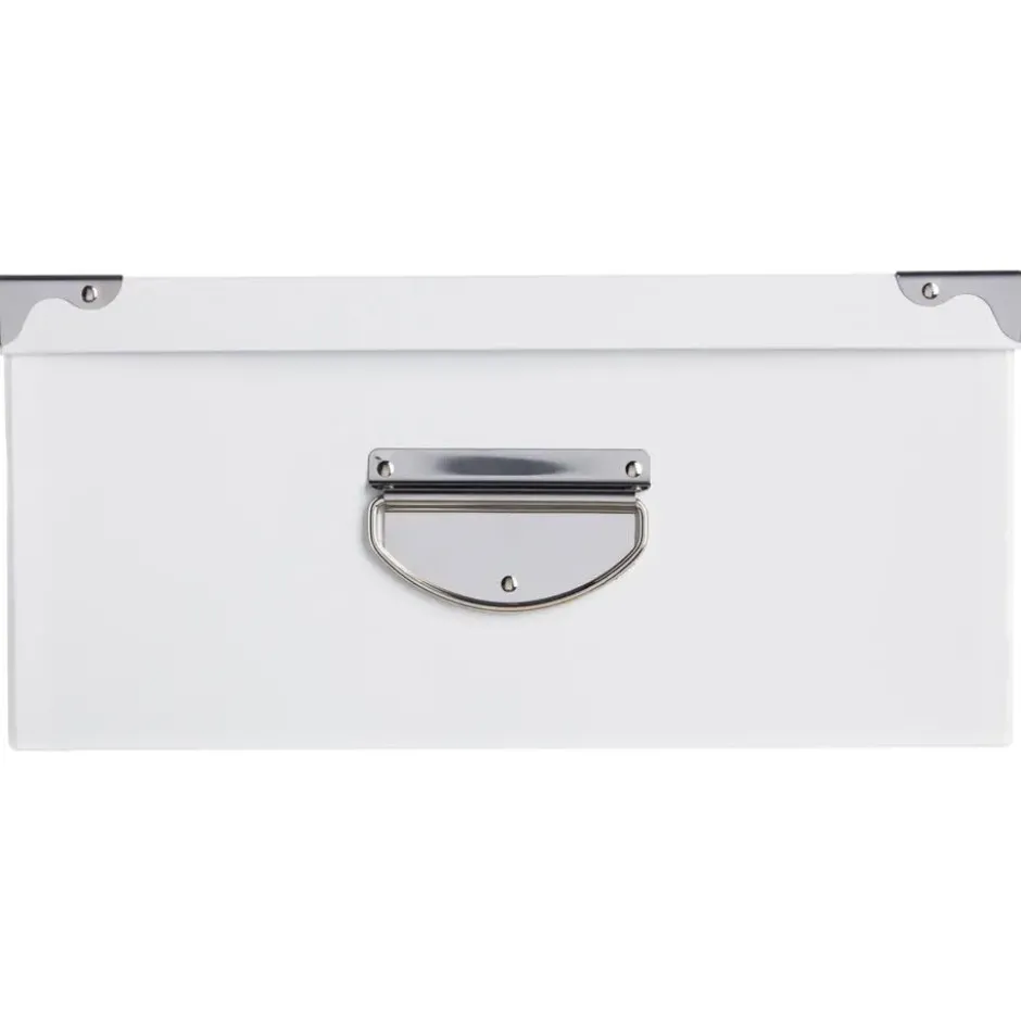 5Five Opbergdoos/box - wit - L40 x B26.5 x H14 cm - Karton