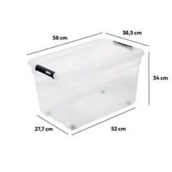 5Five Opbergkist met deksel - Box - 80L - 67x47x36 cm