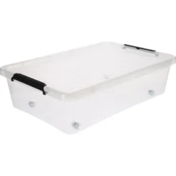 5Five Opbergkist met deksel - Clip Box - 29L - 58 x 39x 16 cm