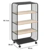 5Five Opbergrekje 4 laags met planken - metaal - 55 x 28 x 96 cm