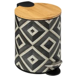5Five Pedaalemmer Mystic - groen mix - 3L - metaal - 17 x 23 cm