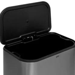 5Five Pedaalemmer Norvik - zilver - rvs - 50L - 45 x 35 x 61 cm