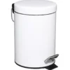 5Five Pedaalemmer - wit - metaal - 3 L - 25 cm - prullenbak