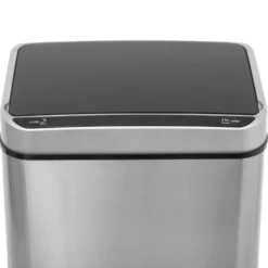 5Five Prullenbak/pedaalemmer - zilver - 40L - 33 x 24 x 66 cm