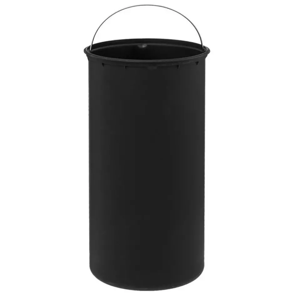 5Five Prullenbak/pedaalemmer Bamboe - zwart - 30L - 38 x 29 x 60 cm