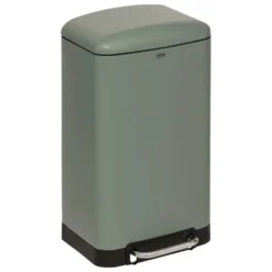 5Five Prullenbak/pedaalemmer - groen - metaal - 30L - 34 x 61 cm