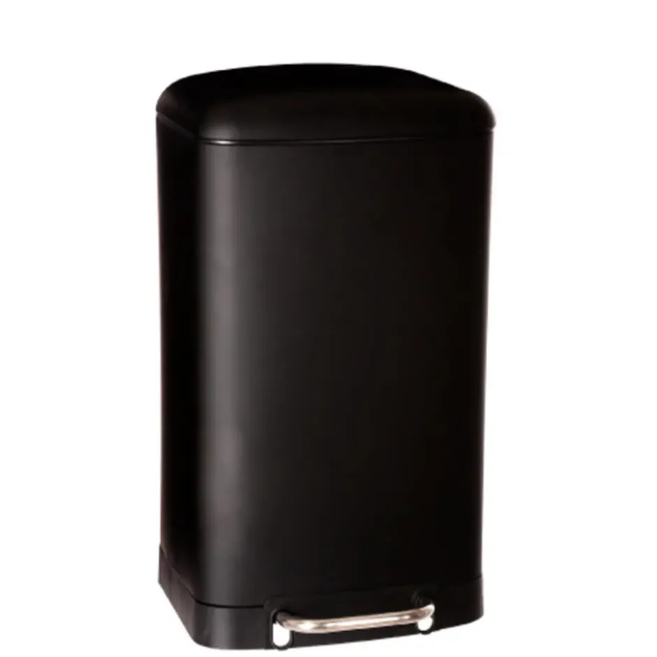 5Five Prullenbak/pedaalemmer - zwart - metaal - 30L - 34 x 61 cm