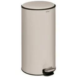 5Five Prullenbak/pedaalemmer - beige - metaal - 30 liter