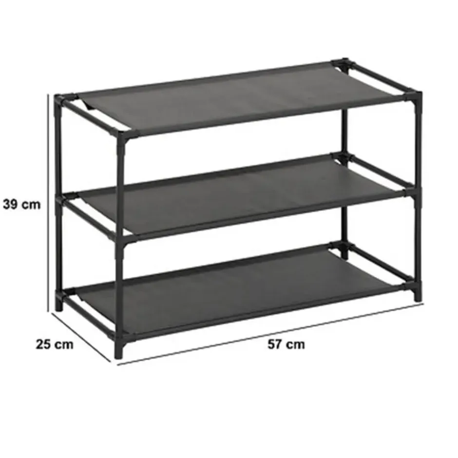 5Five Schoenenrek - 3-laags - metaal/kunststof - 57 x 25 x 39 cm