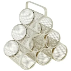 5Five Wijnrek - metaal - voor 6 flessen - beige - 28 x 18 x 25 cm