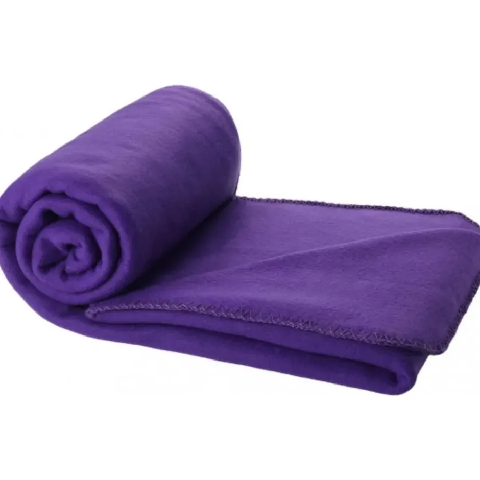 Fleece plaid - paars - polyester - 150 x 120 cm