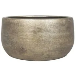 Floran Bloempot - industrieel goud - keramiek - binnen - 34 x 15 cm