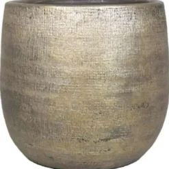 Floran Bloempot Mira - goud - keramiek met coating - 18 cm