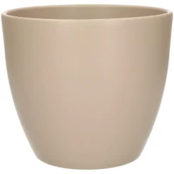 Floran Plantenpot - taupe - mat - keramiek - 19 x 17 cm