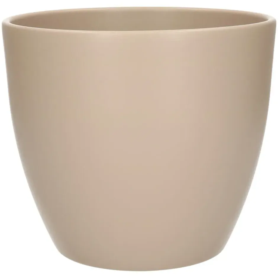 Floran Plantenpot - taupe - mat - keramiek - 19 x 17 cm