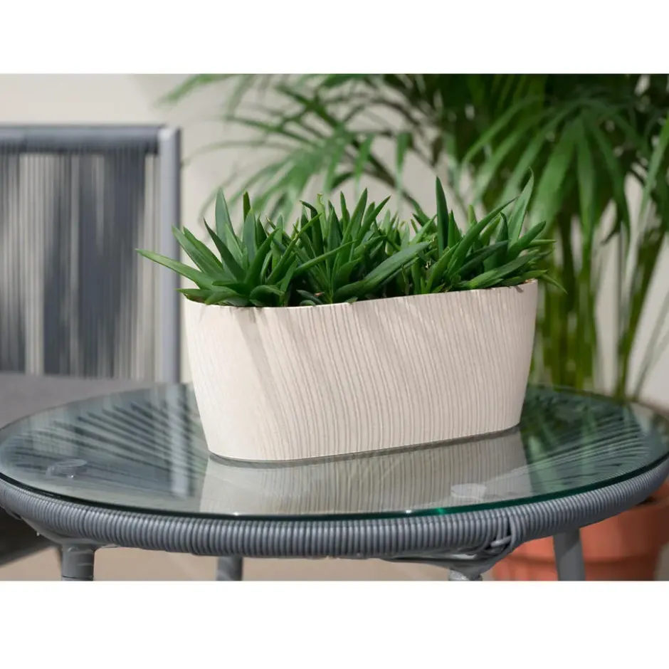 Form Plastic Plantenbak - kunststof - beige - D27 x B12 x H12 cm