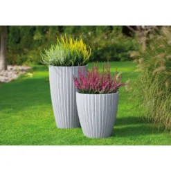 Form Plastic Plantenpot/bloempot - kunststof - taupe - 40 x 42 cm